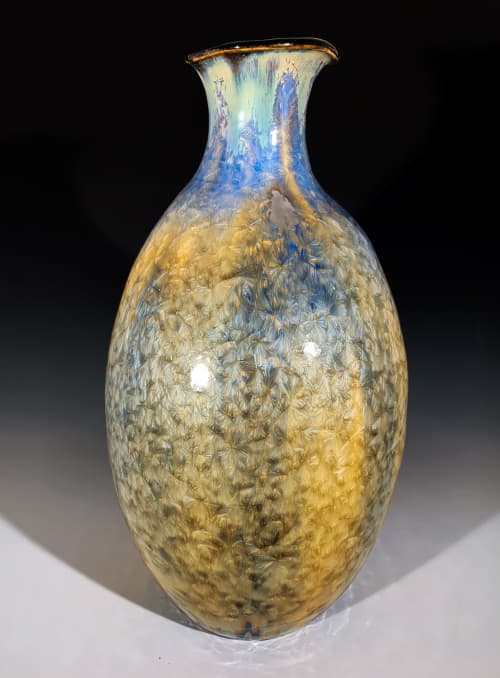 Celestial Crystalline Vase | Vases & Vessels by Bikki Stricker. Item composed of stoneware