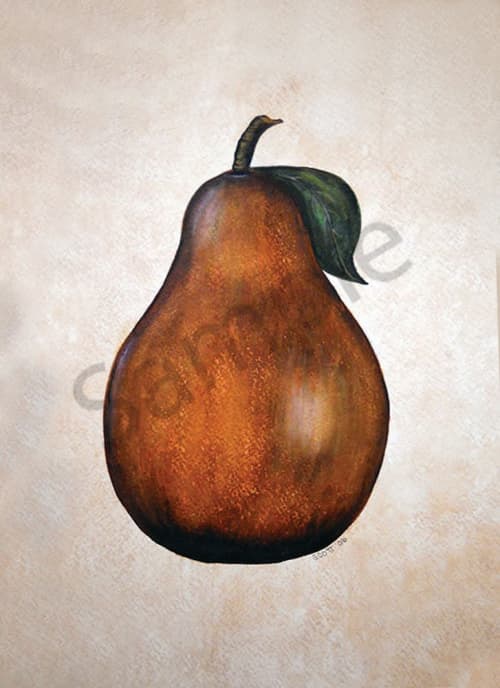 Pear | Prints by LaShonda Scott Robinson. Item made of wood with canvas works with contemporary & traditional style