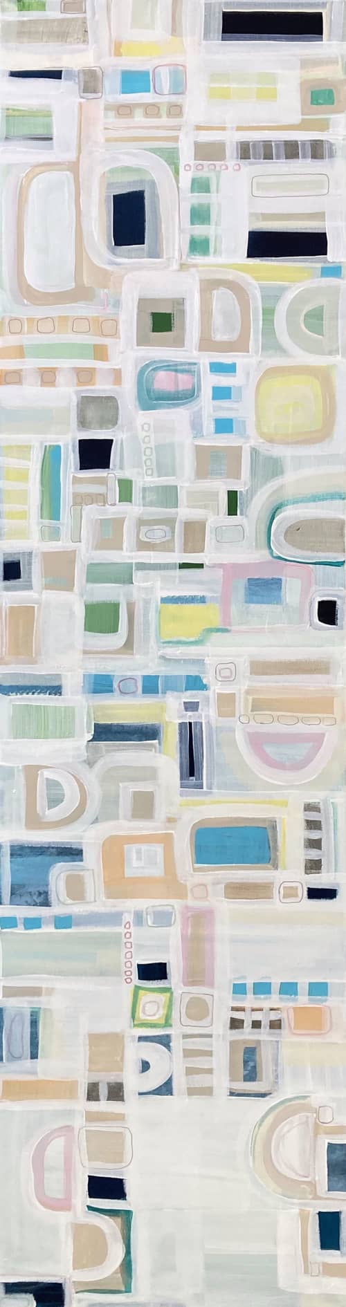 'PROCiDA' original abstract painting by Linnea Heide | Oil And Acrylic Painting in Paintings by Linnea Heide contemporary fine art. Item made of canvas with synthetic
