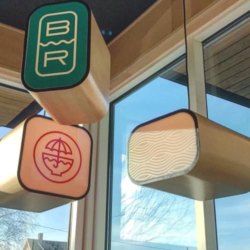 FrameLights | Pendants by LightLitepdx | Boxer Ramen in Portland. Item made of wood