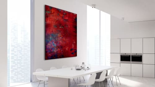 Long Pond #8 | Oil And Acrylic Painting in Paintings by Virginia Bradley Art. Item composed of synthetic