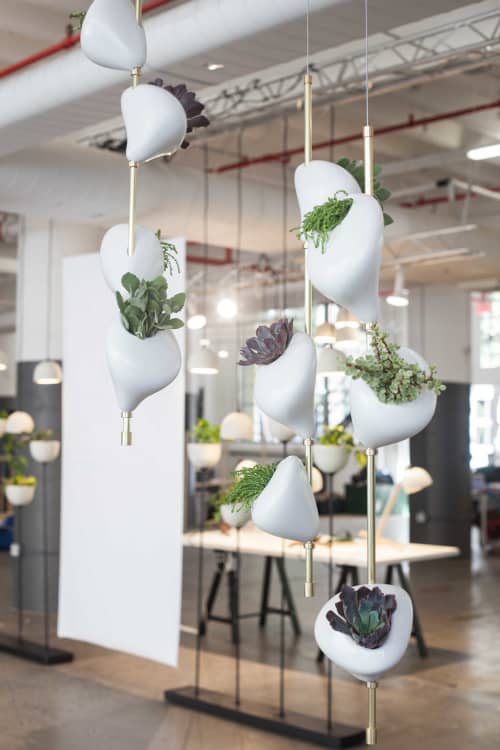 Hanging Window Gardens | Planter in Vases & Vessels by Danielle Trofe Design | Yoga Tribe Brooklyn in Brooklyn. Item made of ceramic