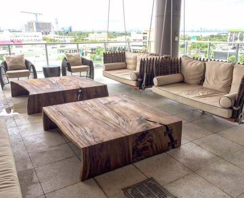 Outdoor coffee tables | Tables by Doro Designs | 2 Midtown in Miami. Item made of wood