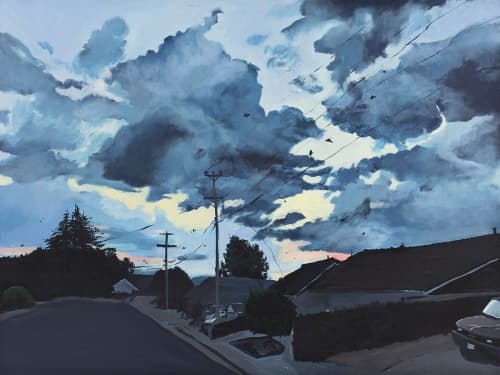 Starting the Day | Oil And Acrylic Painting in Paintings by June Yokell | San Anselmo Recreation Department in San Anselmo. Item composed of canvas and synthetic