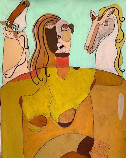 Horse Power | Oil And Acrylic Painting in Paintings by Tori Swanson. Item made of canvas with synthetic
