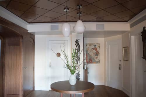 Custom CANE Pendant Light Trio | Pendants by KEEP | Private Residence in Upper West Side NYC in New York