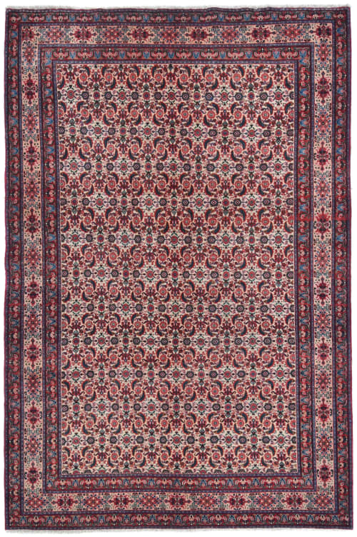 Vintage Cream Allover Traditional 6X10 Mood Persian Rug | Area Rug in Rugs by Magic Rugs. Item composed of cotton