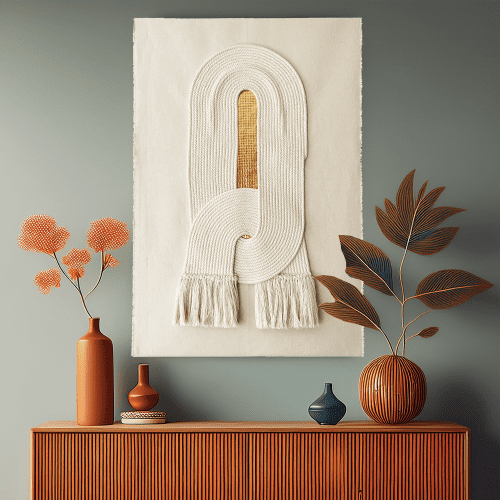 Loop Tapestry | Wall Hangings by Jen Cogliantry | New York State DMV - Peekskill in Peekskill. Item composed of oak wood & cotton compatible with boho and minimalism style
