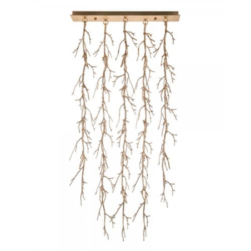WM504 SPIKED BRANCH | Chandeliers by alanmizrahilighting | New York in New York. Item made of brass & glass