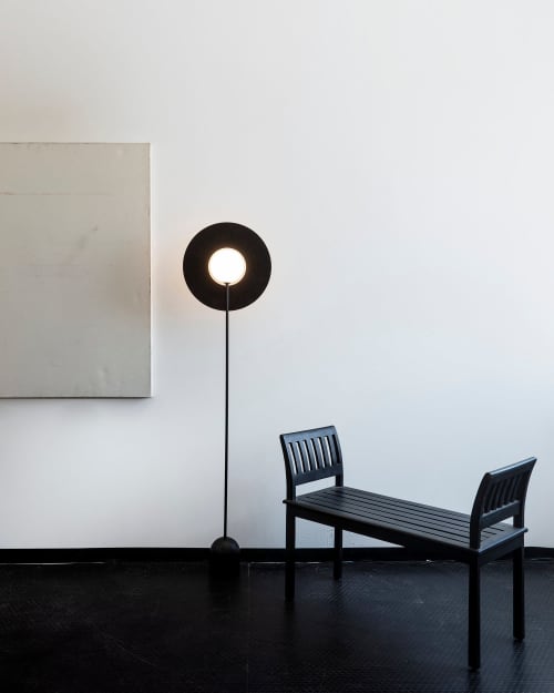 Saturn - F | Floor Lamp in Lamps by Ariel Zuckerman Studio. Item made of brass & glass