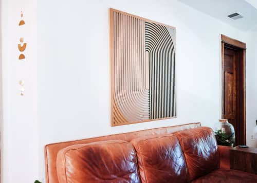 Striation Dimensional Wall Art | Decorative Objects by Brandin Hurley Studio. Item made of wood works with minimalism & mid century modern style