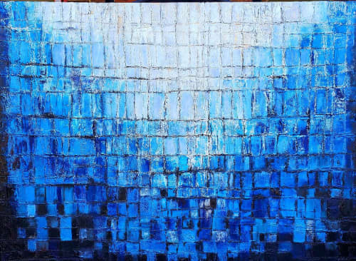 Enlightened | Oil And Acrylic Painting in Paintings by Liz Johnston. Item made of canvas & synthetic
