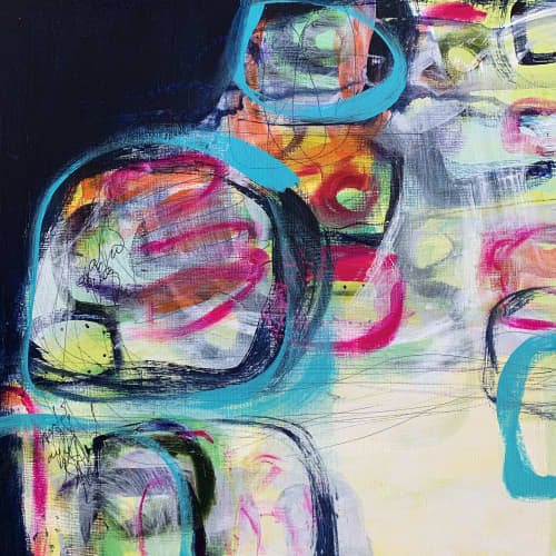 The Fog Will Lift 🔴 | Oil And Acrylic Painting in Paintings by Darlene Watson Abstract Artist. Item made of canvas with synthetic