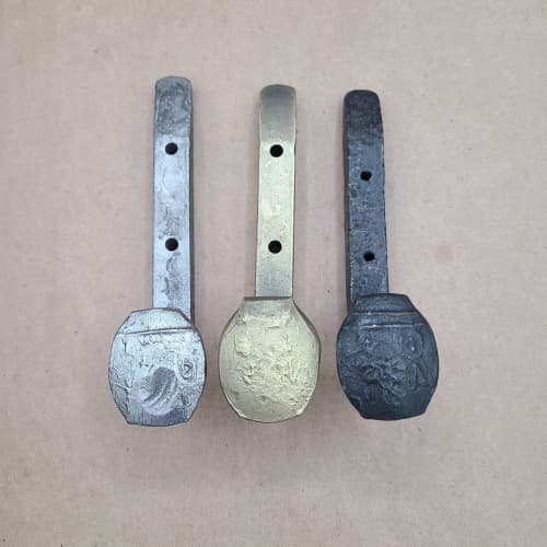 Railroad Spike Coat Towel Hook Hand Forged | Hardware by Element Hand Forged Hardware. Item composed of steel in rustic style