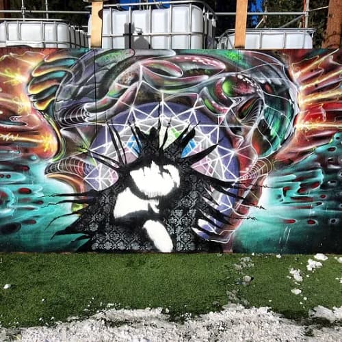 SnowGlobe collab wall | Street Murals by Max Ehrman (Eon75). Item made of synthetic