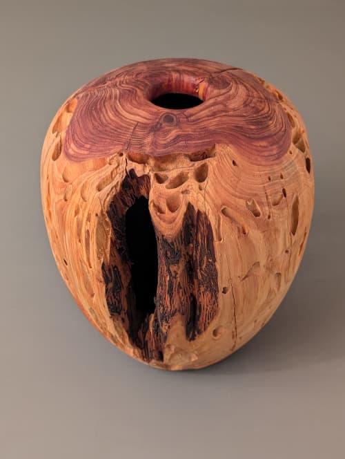 Juniper Hollow Form 2 | Ornament in Decorative Objects by Wood Alchemist Studio. Item made of wood