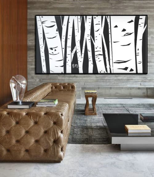 EDITION PRINT Birches Dr. Grey | Prints by Richard Gene Barbera. Item made of paper