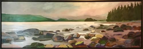 West coast beach | Oil And Acrylic Painting in Paintings by Alison Philpotts. Item composed of canvas and synthetic