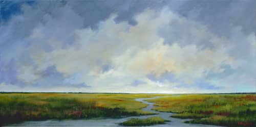 "A Journey Home" | Oil And Acrylic Painting in Paintings by Victoria Jackson. Item made of synthetic