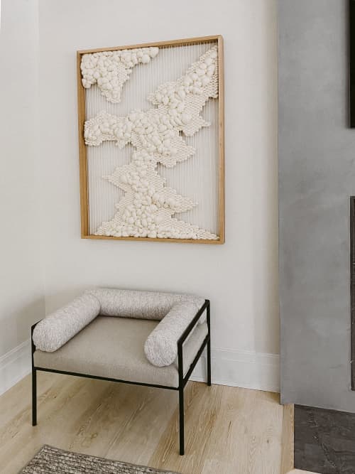 Wood Framed Woven Diptych | Wall Hangings by FIBROUS