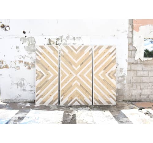 Cloudy Triptych | Wall Sculpture in Wall Hangings by Ethos Woodworks. Item composed of wood