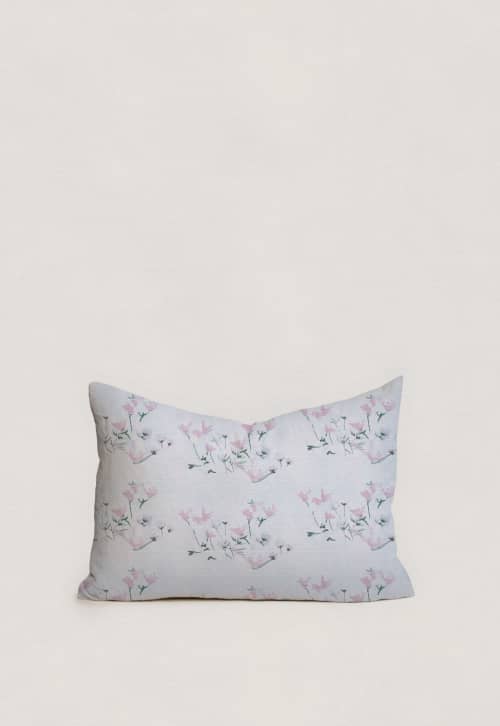 Apache Plume - Dusty Blue Pillow | Pillows by BRIANA DEVOE. Item made of cotton