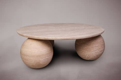Travertine Coffee Table. Natural Stone Coffee Table. | Tables by HamamDecor LLC. Item composed of marble compatible with minimalism and contemporary style