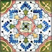 Spanish Andalucia Hand Painted Ceramic Tile | Tiles by Avente Tile. Item made of cement