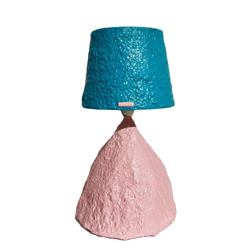 Papier-mâché Table Lamp - 'Franz' | Lamps by Emmely Elgersma. Item made of paper works with contemporary & country & farmhouse style