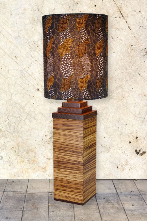 Triad-3 | Table Lamp in Lamps by Jim Thellefsen Design. Item composed of wood & linen compatible with contemporary and modern style