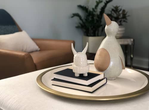 Penguin & Baby Tot | Sculptures by Keavy Murphree. Item composed of stoneware