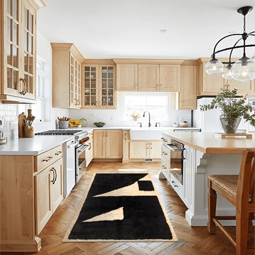 Folded Edge | Rugs by Hillary Ronney-Fernandes | LWI. Item composed of wool in mid century modern or contemporary style