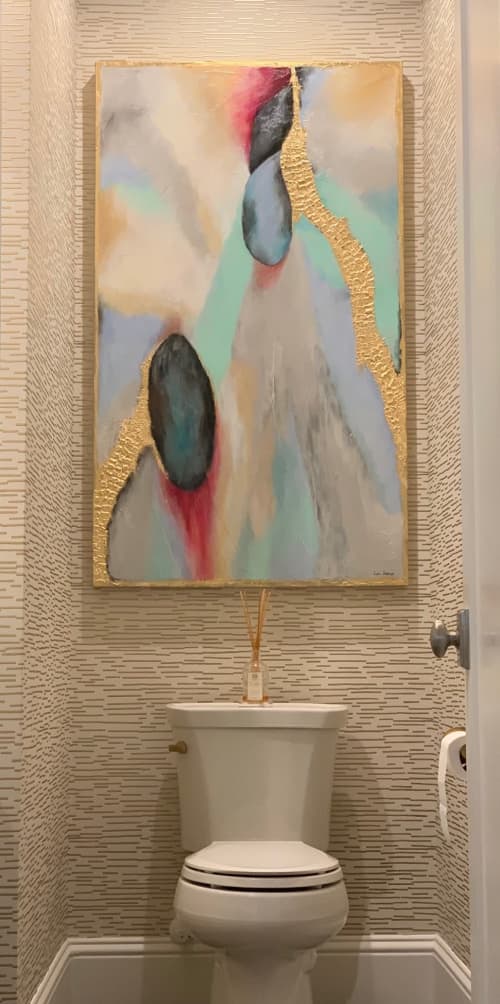 Abstract Bloom Bryan | Mixed Media by Lori Sperier Art. Item composed of canvas