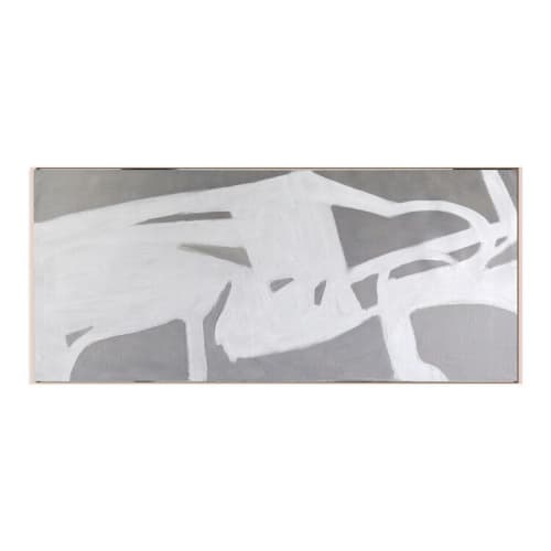 Etnografica Blanc 19-08 | Oil And Acrylic Painting in Paintings by Kim Fonder. Item composed of canvas