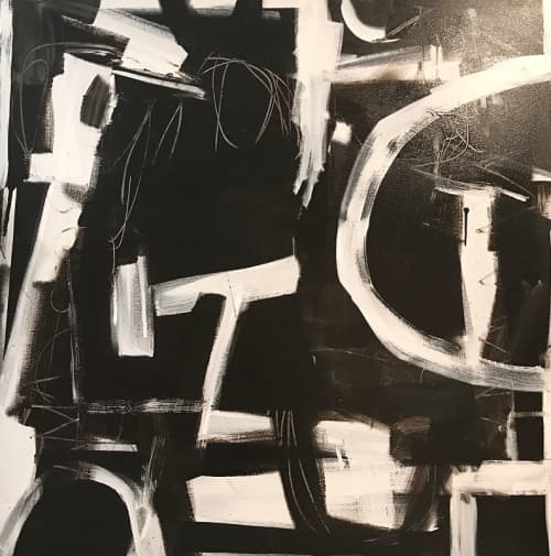 Smashing | Oil And Acrylic Painting in Paintings by Sarah Trundle. Item composed of canvas and synthetic