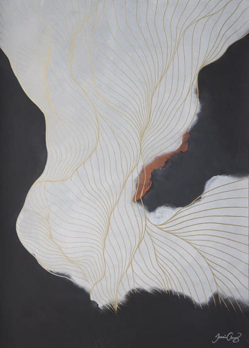 In the Scale of Everything  #8 | Oil And Acrylic Painting in Paintings by Tracie Cheng. Item composed of paper and synthetic