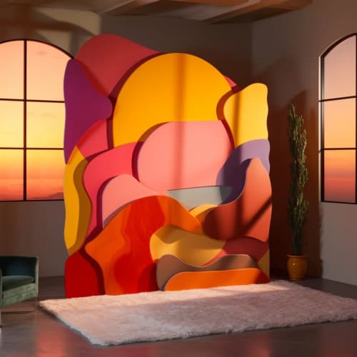 Sunset Divider | Street Murals by Blaise Danio. Item made of synthetic