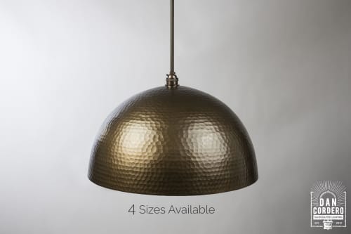 Hammered Oil Rubbed Bronze Dome Pendant Light Fixture | Pendants by Dan Cordero