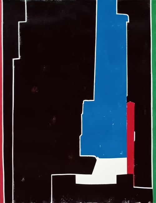 Confluences | Oil And Acrylic Painting in Paintings by Luis Medina. Item composed of paper in minimalism or contemporary style