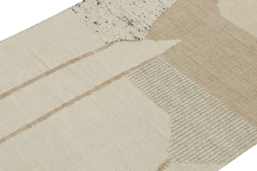 Rug & Kilim’s Contemporary kilim rug in Brown, White & Black | Area Rug in Rugs by Rug and Kilim