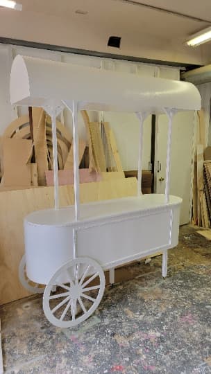 Round Bonnet Cart | Storage by Son-ya Luch (Owner) SP Fabrication. Item made of birch wood works with contemporary & art deco style