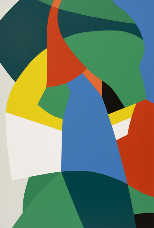 Rise | Oil And Acrylic Painting in Paintings by Kotaro Machiyama. Item composed of canvas compatible with japandi and art deco style