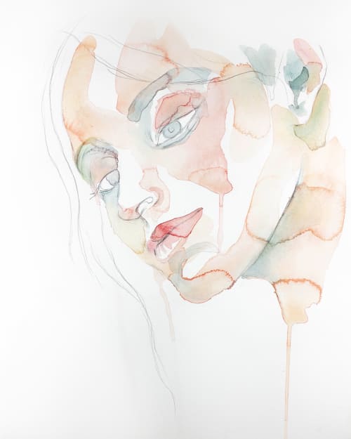 Innate : Original Watercolor Painting | Paintings by Elizabeth Becker. Item composed of paper in minimalism or contemporary style