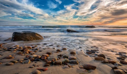 Beach Rocks | Photography by Judy Reinford. Item made of paper