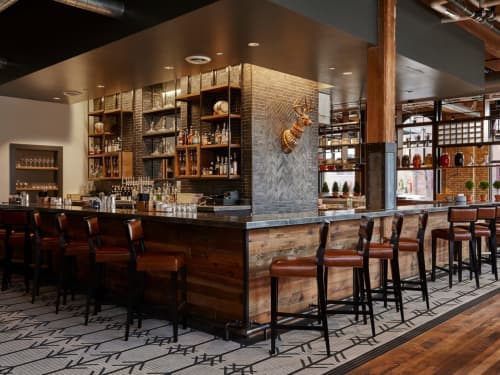 Hand-painted Deer | Wall Sculpture in Wall Hangings by Cassandra Smith | Hewing Hotel in Minneapolis. Item composed of synthetic
