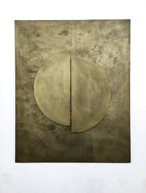 Art-topping brass | Wall Sculpture in Wall Hangings by Linski Design - Concrete. Art. Microtopping. Art-topping.. Item made of brass
