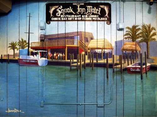 Snook inn | Street Murals by Juan Diaz | Snook Inn in Marco Island. Item made of synthetic