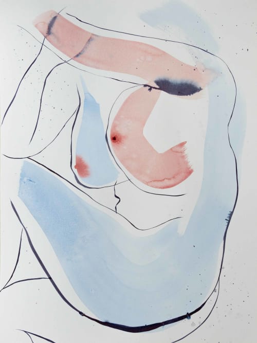 Mi | Watercolor Painting in Paintings by Eve Devore. Item composed of paper in boho or contemporary style