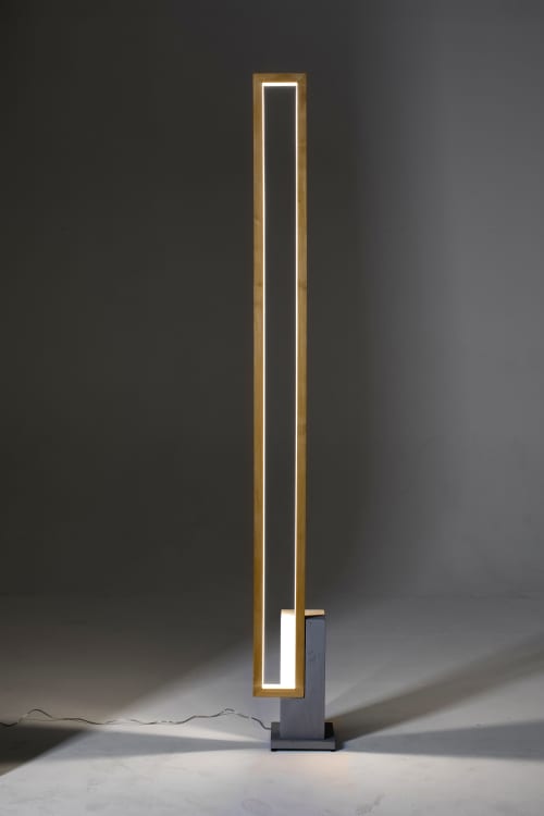 LT Mire Wood | Floor Lamp in Lamps by CINIER | Fuorisalone in Milano. Item composed of oak wood