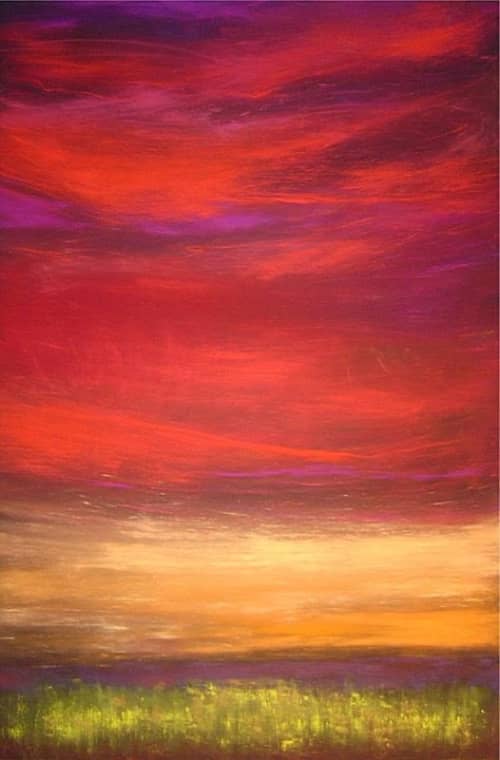 Grassland | Oil And Acrylic Painting in Paintings by Julie Hansen | Ogletree Deakins in Kansas City. Item made of canvas & paper